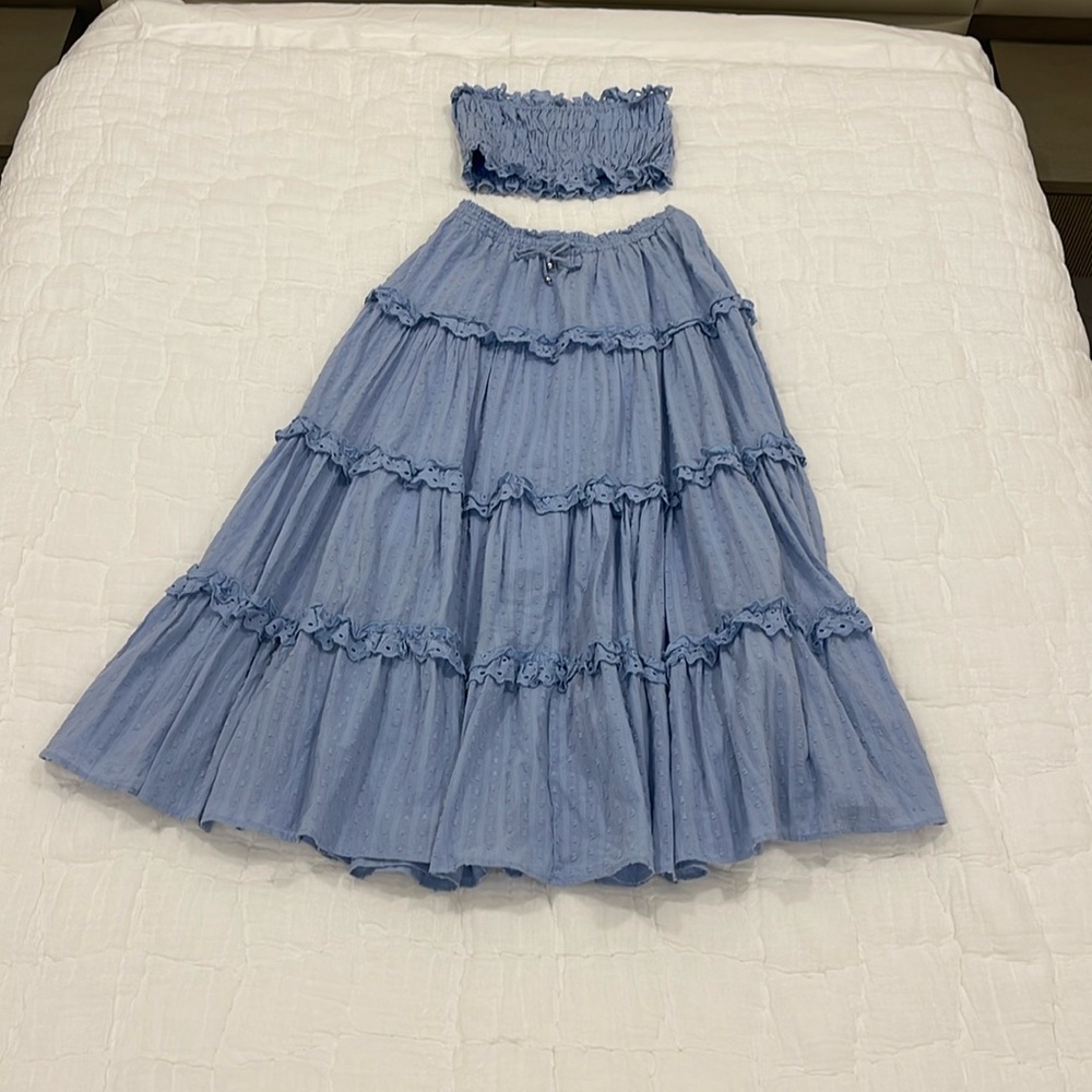 VICI bandeau and maxi skirt set, size Large